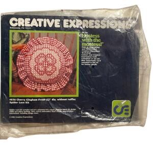 Creative Expressions Spider Lace Kit | Cherry Gingham | 1984 Vintage New in Bag